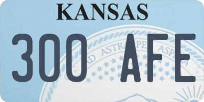 KS license plate 300AFE