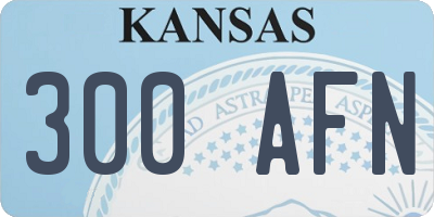 KS license plate 300AFN