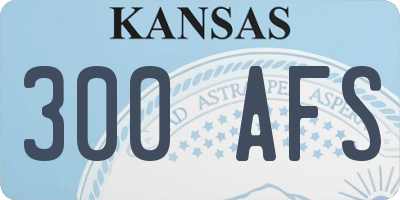 KS license plate 300AFS