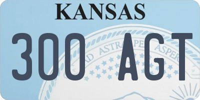 KS license plate 300AGT
