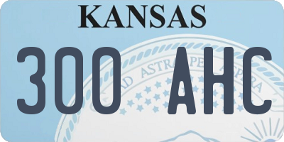 KS license plate 300AHC