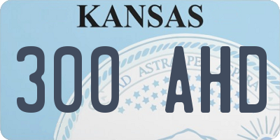 KS license plate 300AHD