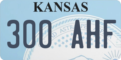 KS license plate 300AHF