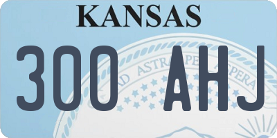 KS license plate 300AHJ