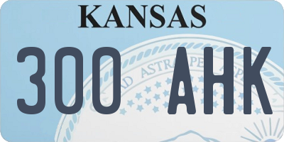 KS license plate 300AHK