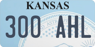 KS license plate 300AHL