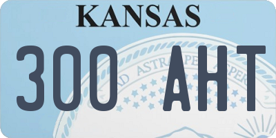 KS license plate 300AHT