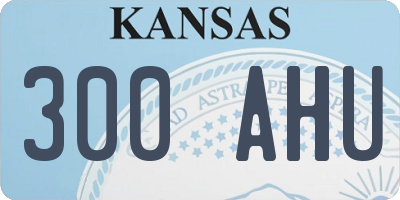 KS license plate 300AHU