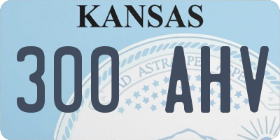 KS license plate 300AHV