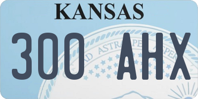 KS license plate 300AHX