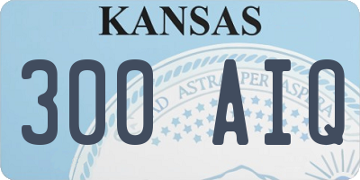 KS license plate 300AIQ