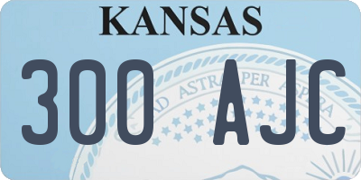 KS license plate 300AJC