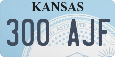 KS license plate 300AJF