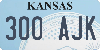 KS license plate 300AJK