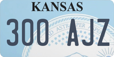 KS license plate 300AJZ