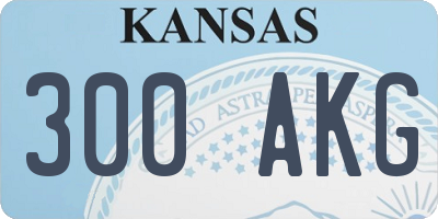 KS license plate 300AKG