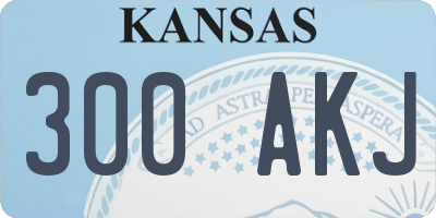 KS license plate 300AKJ