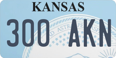 KS license plate 300AKN
