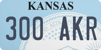 KS license plate 300AKR