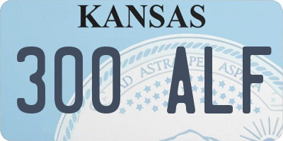 KS license plate 300ALF