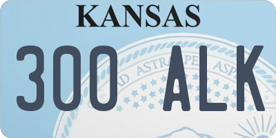 KS license plate 300ALK