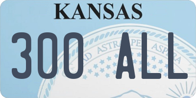 KS license plate 300ALL