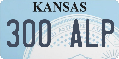 KS license plate 300ALP