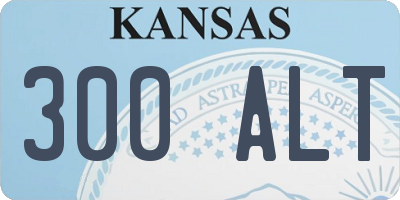 KS license plate 300ALT