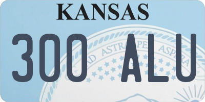 KS license plate 300ALU