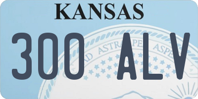 KS license plate 300ALV