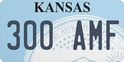 KS license plate 300AMF