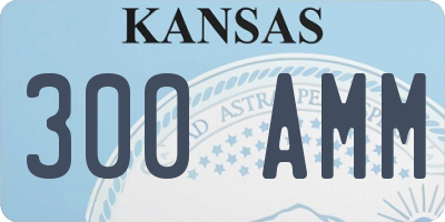 KS license plate 300AMM