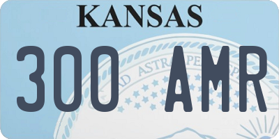 KS license plate 300AMR