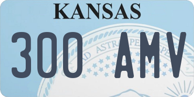 KS license plate 300AMV