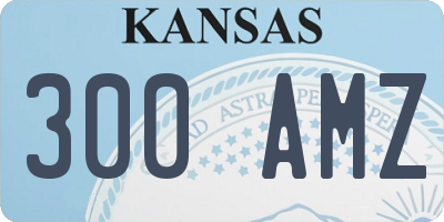 KS license plate 300AMZ