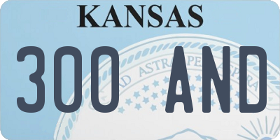 KS license plate 300AND