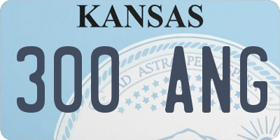 KS license plate 300ANG