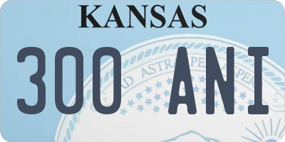 KS license plate 300ANI