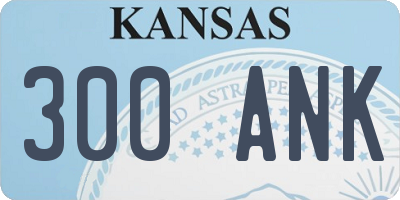 KS license plate 300ANK