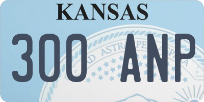 KS license plate 300ANP