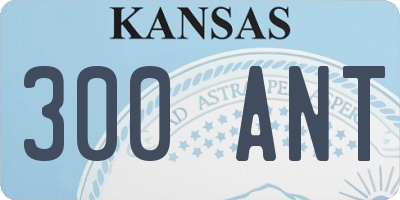 KS license plate 300ANT