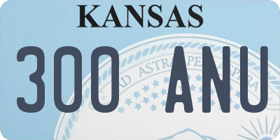 KS license plate 300ANU