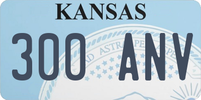 KS license plate 300ANV
