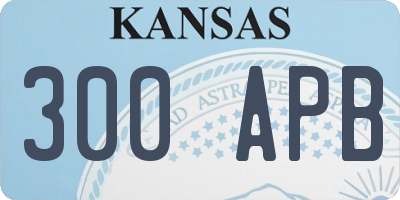 KS license plate 300APB