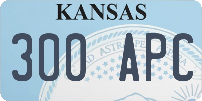 KS license plate 300APC