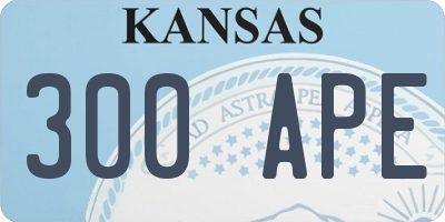 KS license plate 300APE