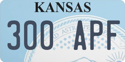 KS license plate 300APF