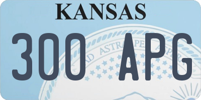 KS license plate 300APG