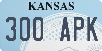 KS license plate 300APK