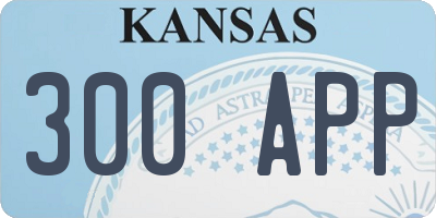 KS license plate 300APP